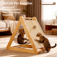 Arbre à chat et lit 2 en 1 en pin, montage facile, résistant aux griffures et aux éclats, design moderne pour le jeu actif et la relaxation