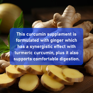 Capsules végétaliennes de curcuma et curcumine en gros d'usine avec complexe de curcuma pour favoriser la santé des articulations, supplément de gingembre en capsules végétaliennes - Product Image 3