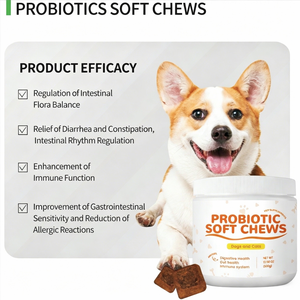 Compresse Masticabili di Probiotici con FOS e Omega-3 per Cani e <span class=keywords><strong>Gatti</strong></span>, Migliorano la Sensibilità Gastrointestinale e Mantengono la Salute Intestinale - Product Image 2