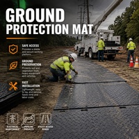 Tapis de protection du sol antidérapant en polyéthylène pour plateforme de travail de grue de construction, équipement lourd