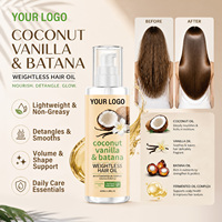 Aceite Capilar Babassu de Coco y Vainilla, Acabado Suave y Sedoso, No Grasoso, para el Cuidado Diario del Cabello, OEM, ODM, Logotipo Personalizado
