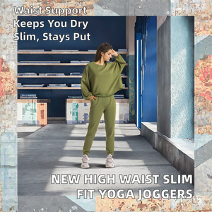 Pantalones Deportivos a Cuadros, de Cintura Alta, Elásticos, Ajustados, que Absorben el Sudor, para Gimnasio y Yoga, de Poliéster/Nailon - Product Image 2
