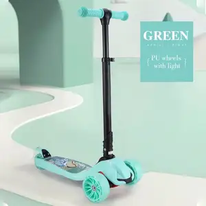 Fábrica Personalizado Barato China Atacado Led 3 Piscando Rodas Pu Barato Crianças Segurança Scooter