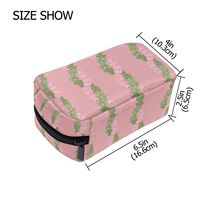 Sac de voyage pour maquillage, design Hawaïen Pikake Lei, mini sac à cosmétiques, polyester, petite pochette cosmétique personnalisée pour femmes