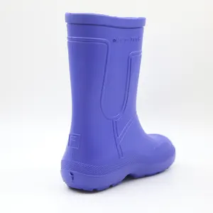 Botas de chuva unissex confortáveis para crianças EVA, botas de chuva para meninos e meninas