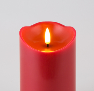 Matti's 3D véritable pilier de <span class=keywords><strong>flamme</strong></span> cire de paraffine <span class=keywords><strong>rouge</strong></span> <span class=keywords><strong>bougie</strong></span> <span class=keywords><strong>led</strong></span> clignotante à piles - Product Image 2