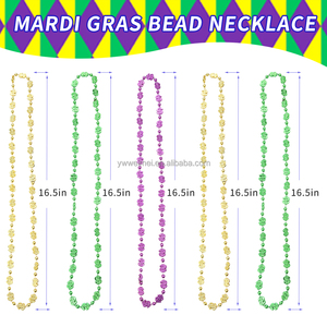 Mardi Gras kalung manik populer kecil desain Dollar Thanksgiving grosir Tiongkok Dekorasi manik modis untuk pertemuan meriah - Product Image 3