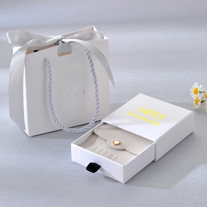 Custom Paper Ring <b>Earring</b> Bracelet Pendant Necklace Packaging Drawer Lid Jewelry Packaging <b>Box</b> with Logo - Product Image 3