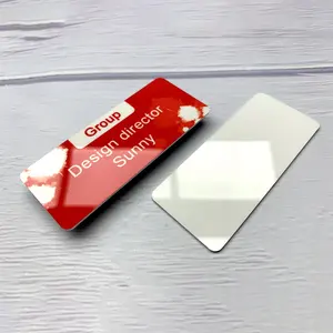 sublimation name badge with blank pin