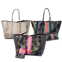 Sac à main en néoprène perforé pour femmes, fourre-tout de plage de marque de styliste de luxe pour dames, sacs à main pour femmes