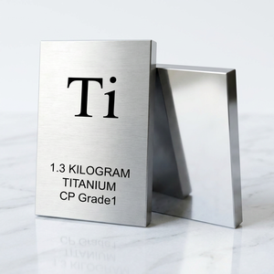 1.3kg Pure Titanium Bullion <b>Bar</b> 99.5% Purity ASTM B348 Investment Grade Ingot Customized - Product Image 1