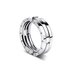 Bague en acier inoxydable gravée à l'infini, argentée, inaltérable, pour couple, promesse, fiançailles, <span class=keywords><strong>mariage</strong></span>, <span class=keywords><strong>femme</strong></span>, homme, vente en gros - Product Image 1