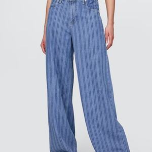 Vaqueros anchos de tiro medio para mujer, estilo urbano, ultra suaves, lavados, tipo cargo, de mezclilla, para otoño - Product Image 2