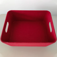 Panier de rangement de bonne qualité avec une sensation de qualité supérieure, intérieur doublé de feutre, avec sangle et couvercle