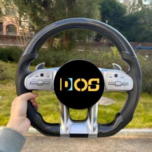 Volant en fibre de carbone avec écran LED et palettes de changement de vitesse pour Mercedes Benz A45 <span class=keywords><strong>AMG</strong></span> CLS W176 C63 W204 <span class=keywords><strong>CLA</strong></span> W212 W207 W218 W117 - Product Image 5
