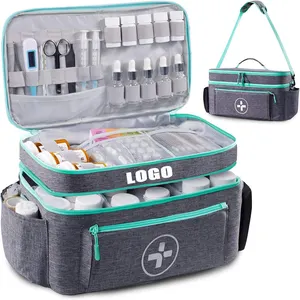 Sac médical en polyester avec poche et porte-bouteille de médecine Portable fournitures de survie d'urgence outils trousse de premiers soins traumatologiques