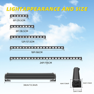 Nueva Barra de Luces LED de Advertencia RGB, Barra de Luces Estroboscópicas para Vehículos, Luces Intermitentes Multifunción de Color de Ensueño para Autos y Camiones - Product Image 2
