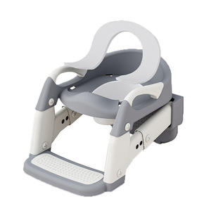 Nouvelle échelle <span class=keywords><strong>de</strong></span> toilette pliable en plastique pour enfants, épaissie et multifonctionnelle, avec dossier - Product Image 5