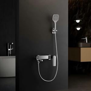 Juego de Ducha Moderno de <span class=keywords><strong>Alta</strong></span> Gama para Baño, Cuerpo de Latón, Manguera de 1.5m, Ducha de Mano Montada en la Pared con Válvula de Cerámica y Lluvia Suave - Product Image 1