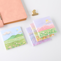 Diskon Besar TTX Sticky Note Pad 80*80MM Lukisan Minyak Gaya Stiker Lucu Sticky Notes Cetak Logo Kustom Sticky Note