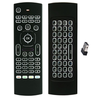 MX3 Mini 2.4G Nirkabel ABS Mouse Udara Otomatis Suara Mini LED Remote Control Keyboard 10-15m untuk Smart Android TV Box