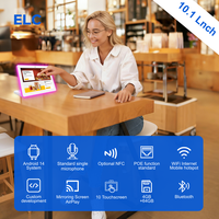 Tableta WL1089T RK3576S en Forma de L de 10.1 Pulgadas con Barra de Luz LED, Android 14, 4+64 GB, 3TOPS, POE, NFC, Wi-Fi 6, para Uso Profesional