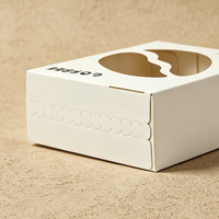 Boîte en carton biodégradable avec bande détachable, ouverture facile, fenêtre transparente en plastique, logo personnalisé, emballage recyclé en gros