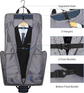 Campione gratuito all'ingrosso pieghevole borsa da trasporto con tracolla da <span class=keywords><strong>uomo</strong></span> borsa indumento appesa per valigia - Product Image 2