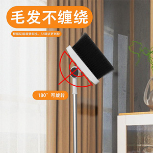 Juego de escoba y recogedor plegable extra grande y grueso con cabezal giratorio para uso doméstico - Product Image 4