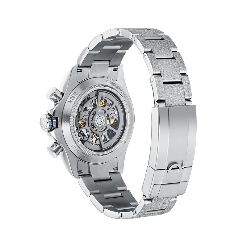2024新しい高品質メンズビジネス腕時計多機能自動防水機械式ステンレス鋼時計
