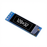 Módulo de Pantalla OLED de 0.91 Pulgadas, 4 Pines, IIC I2C, con Matriz de Puntos 12832, Controlador SSD1306, Interfaz IC
