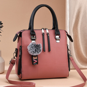 Hot Selling Solid Color <b>Handbags</b> Large Capacity Hairball Tassel Crossbody Bag Shoulder Bags for Women - Product Image 1