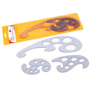 Juego de <span class=keywords><strong>Reglas</strong></span> Curvas de Plástico Francesas de Tres Formas FOSKA Profesional para Diseño de Moda, Arquitectura, Diseño de Interiores y Proyectos de Bricolaje - Product Image 1