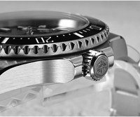 Montre automatique mécanique pour homme, en titane de haute qualité, verre saphir, étanche 20 ATM, avec valve d'évacuation d'hélium, personnalisable, vente en gros