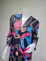 Nouveau Abaya 2025 vêtements islamiques imprimé Cardigan avant ouvert Abaya avec foulard femmes robes été fleur conception XL139