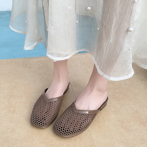 <span class=keywords><strong>Ciabatte</strong></span> da <span class=keywords><strong>donna</strong></span> in PVC stile coreano, eleganti, antiscivolo, traspiranti, piatte, semi-trasparenti, con ricamo sulla punta. - Product Image 2
