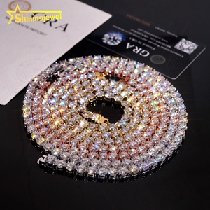 Spedizione Rapida, Gioielli in <span class=keywords><strong>Argento</strong></span> <span class=keywords><strong>925</strong></span>, Catena Tennis Hip Hop Classica di Alta Qualità con Diamanti Moissanite VVS da 6,5mm - Product Image 6