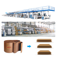 Machine professionnelle de fabrication de carton ondulé 3, 5 et 7 plis, ligne de production automatique à grande vitesse pour la fabrication de boîtes