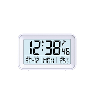 นาฬิกาปลุกดิจิตอล จอ LCD แสดงอุณหภูมิ ไฟแบ็คไลท์ ตั้งเวลา ตั้งเวลาเลื่อน ปฏิทิน วิทยุ DCF ไฟตั้งโต๊ะ นาฬิกาปลุก - Product Image 1