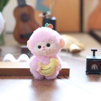 Peluche singe fruitier personnalisée, cadeau promotionnel, direct usine, développement de projets de porte-clés sur mesure, commande en gros, réponse rapide
