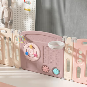 คอกกั้นเด็กแบบพกพา สีชมพูหวาน สำหรับใช้ในบ้าน พับเก็บได้ ปลอดภัยสำหรับเด็ก  ขายส่ง - Product Image 5