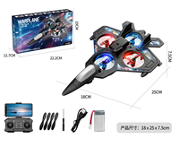 Avion de Chasse RC 2.4G avec Caméra, en Mousse EPP, Télécommandé, pour Débutants, Quadricoptère Jouet à Vol Stable pour Adolescents