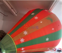 Grand ballon à air chaud gonflable commercial coloré accessoire d'ornement de noël pour le décor publicitaire de centre commercial promotionnel de festival