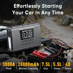 Arrancador de batería portátil al por mayor, potenciador de batería de coche, 3000A corriente máxima, Banco de energía USB, inflador de coche de emergencia - Product Image 5