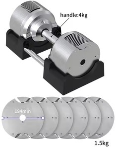 Sức Mạnh Đào Tạo Nhanh Chóng Điều Chỉnh Trọng Lượng Quả Tạ Đặt 41.5Kg Có Thể Điều Chỉnh Quả Tạ Với Cơ Sở - Product Image 2