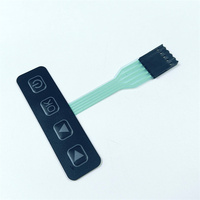 Interrupteur de clavier à membrane Silver Ink Autotex F150 avec adhésif 3M pour télécommande - Épaisseur personnalisée et pas de 2,54 mm