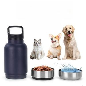 Distributeur d'eau pour animaux de compagnie 3 en 1 avec gamelles en acier inoxydable, portable, pour chiens et chats, vente en gros, marque privée OEM - Product Image 5