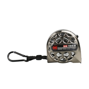 Casing pita pengukur Metros Label baja tahan karat ABS kualitas bagus PVC kustom tahan air 5m 7.5m perak De 5m 5m meter 10 buah - Product Image 5