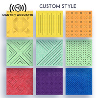 Panneau mural moderne pour bureau Panneaux acoustiques en feutre PET creux sculptés perforés acoustiques pour studio chambre décor graphique