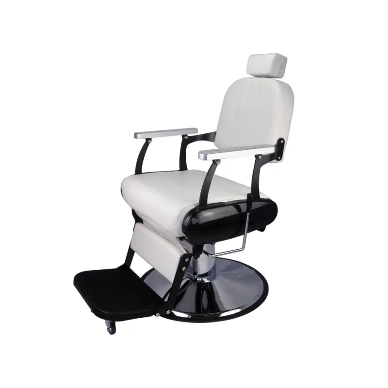 New Style Hot Selling Reclinável Durável Styling Chair Hair Salon Branco Hair Styling Chair Para Barbearia